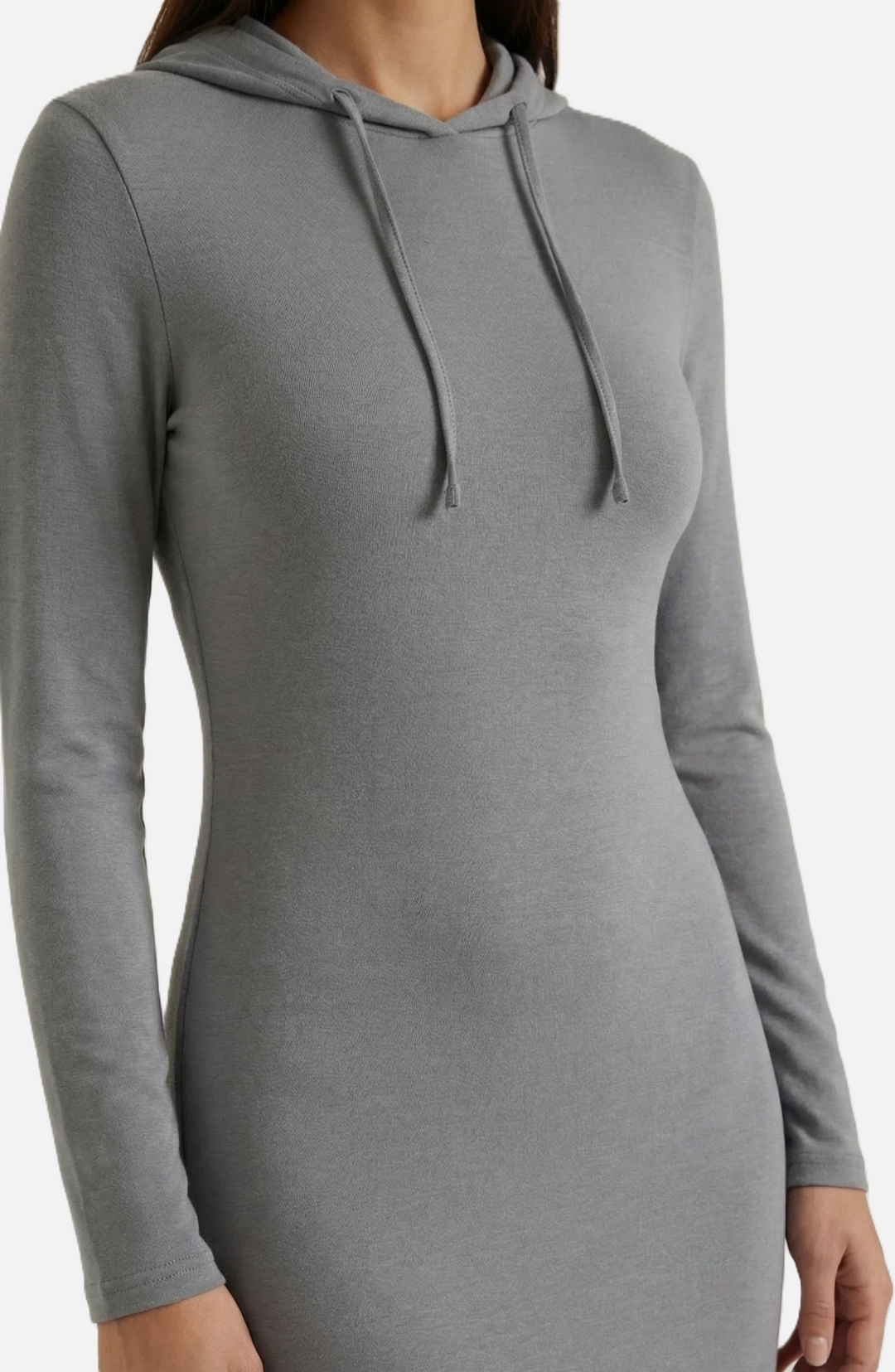 Womens Hooded Bodycon Maxi Dress Long Sleeve Casual