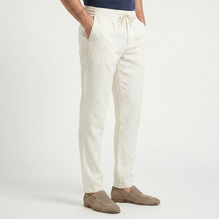 Men's Casual Linen Drawstring Trousers
