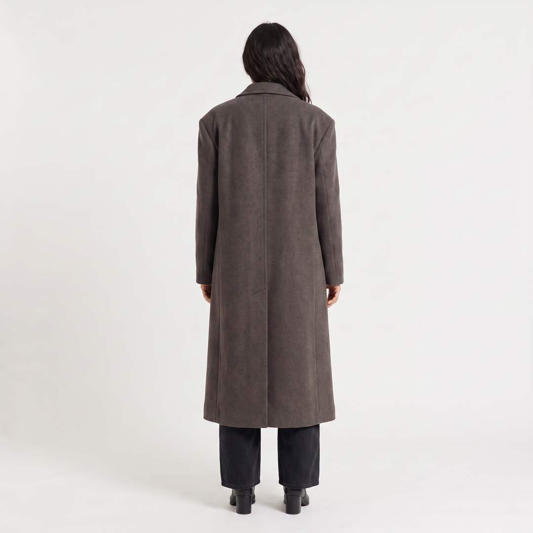 Women's Oversized Wool Blend Double-Breasted Coat