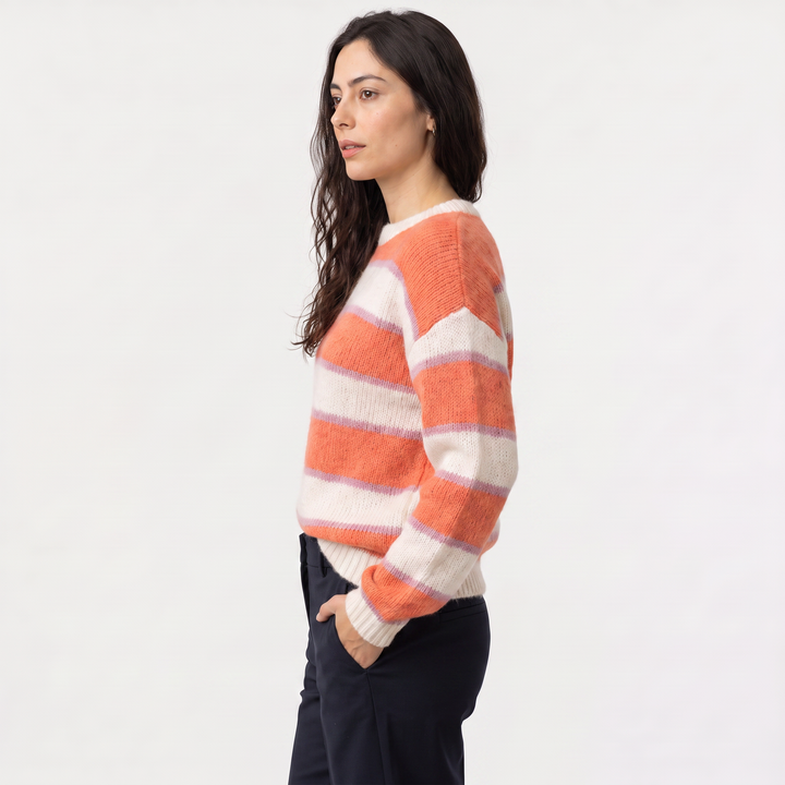 Women's Casual Striped Knit Jumper