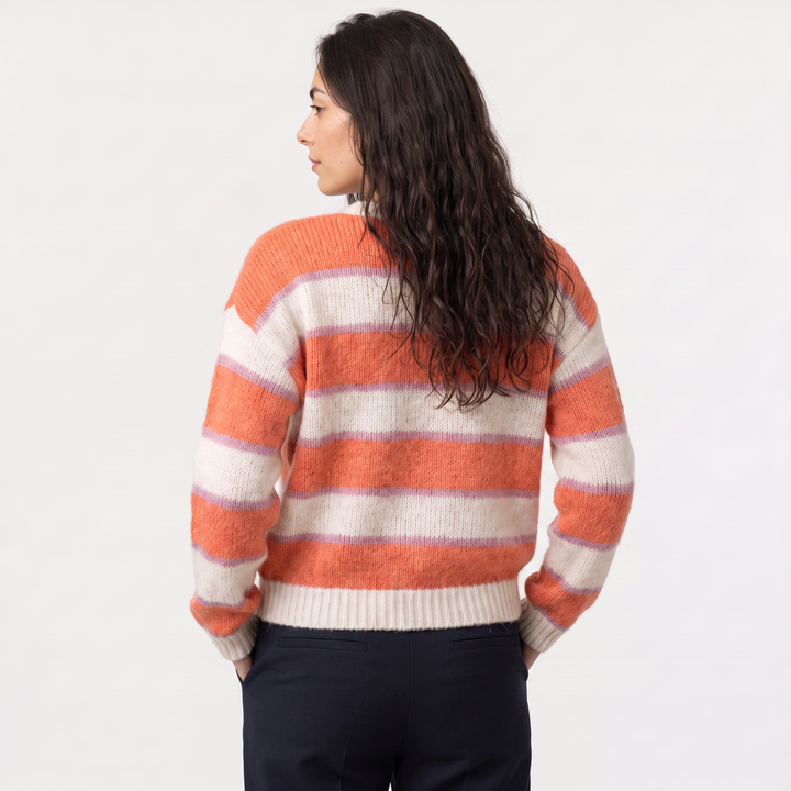 Women's Casual Striped Knit Jumper
