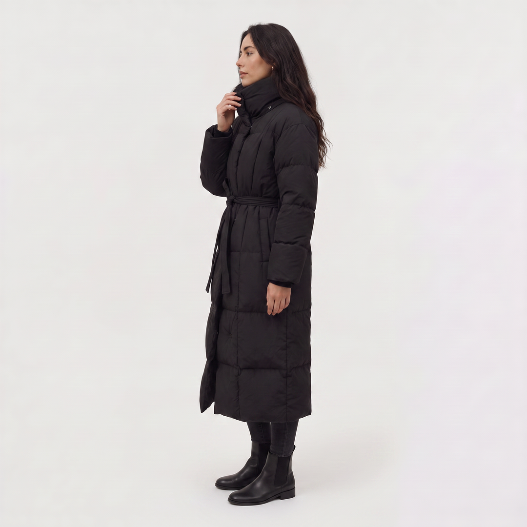 Women's Casual Long Line Hooded Puffer Coat