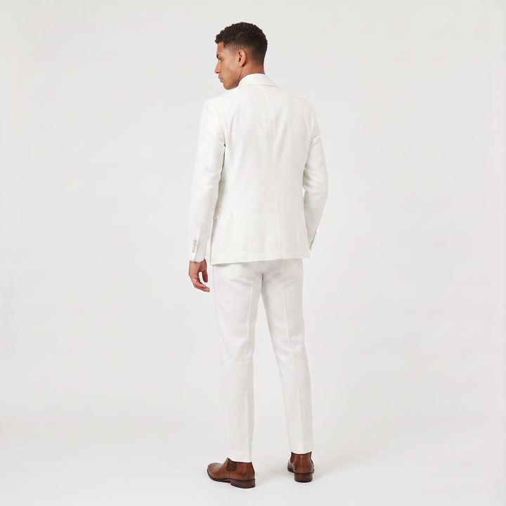 Men's Classic Slim-Fit Wool Blend Three-Piece Suit