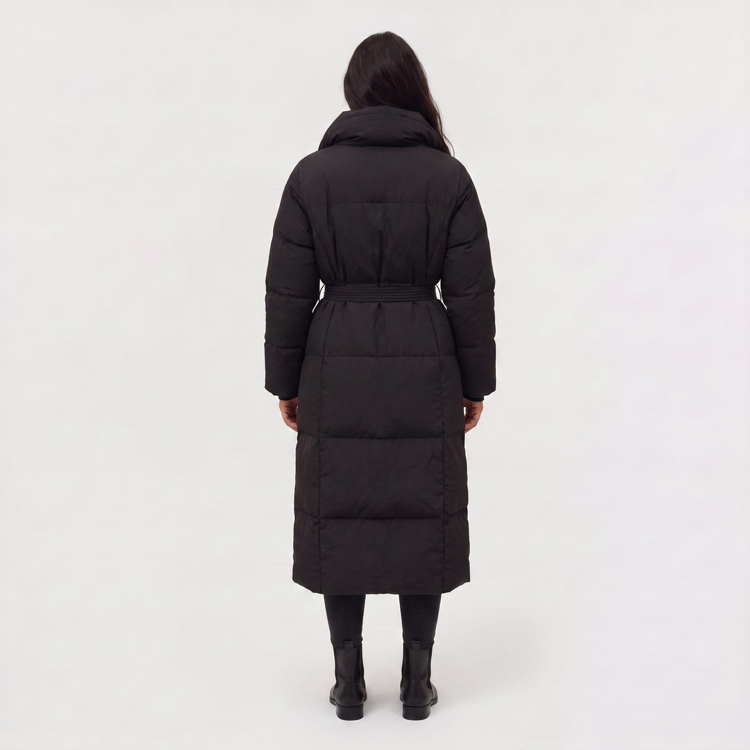 Women's Casual Long Line Hooded Puffer Coat