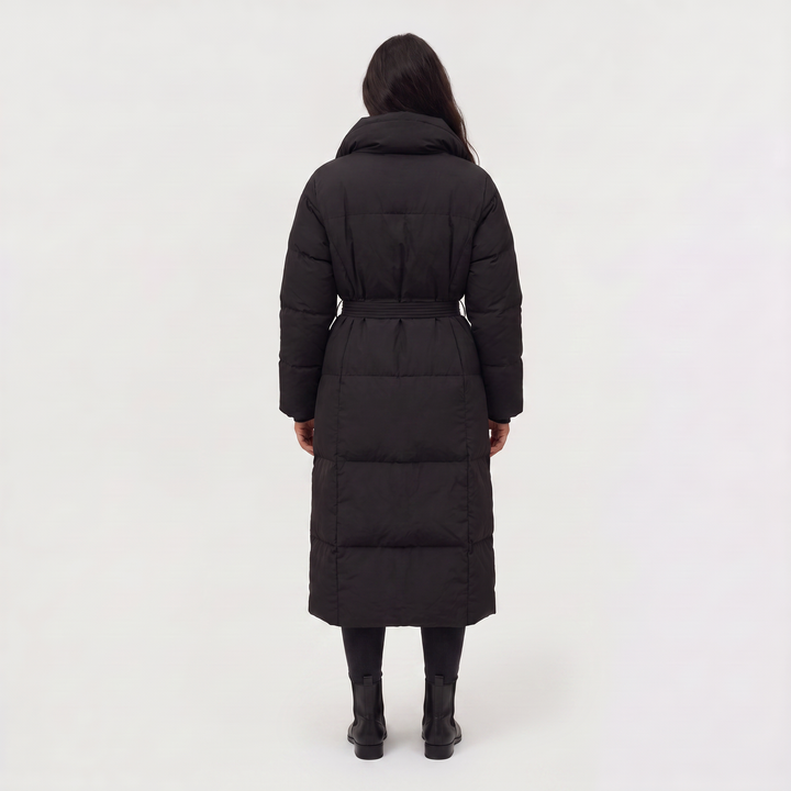 Women's Casual Long Line Hooded Puffer Coat