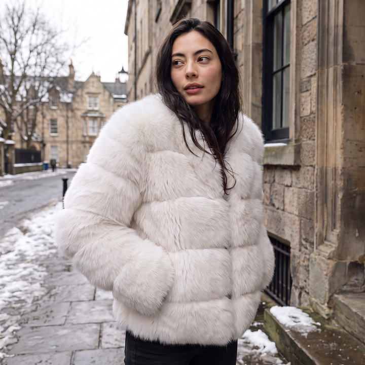 Women's Stylish Faux Fur Fluffy Jacket