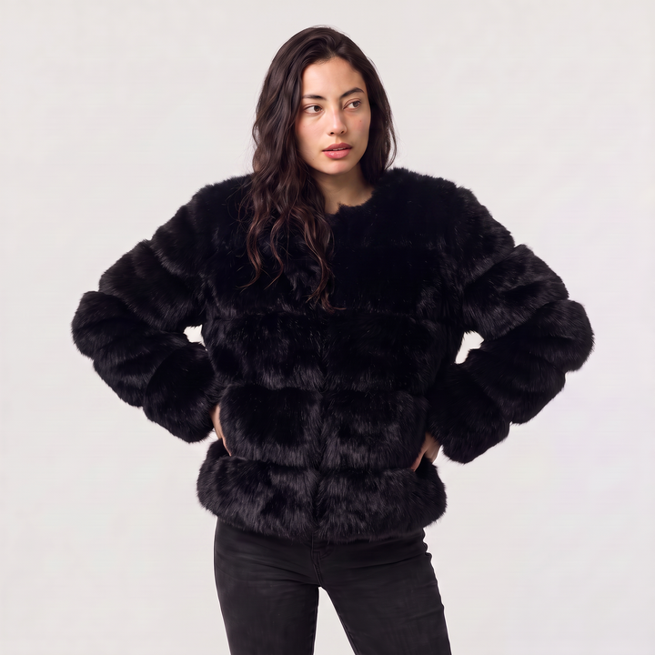 Women's Stylish Faux Fur Fluffy Jacket