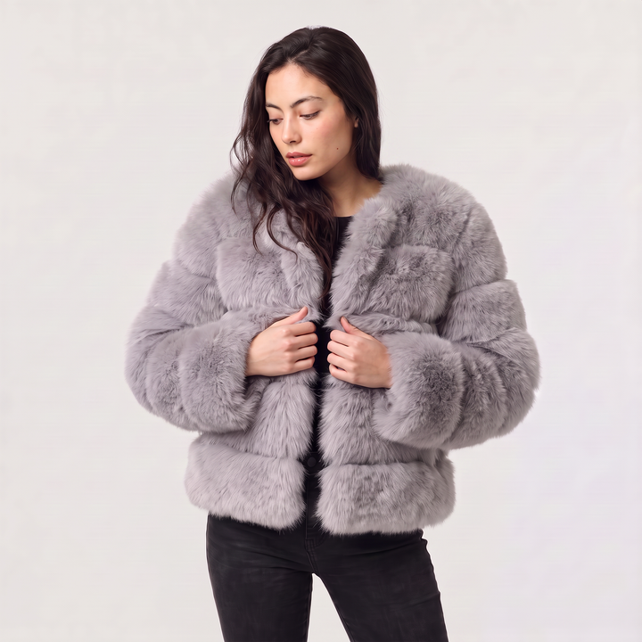 Women's Stylish Faux Fur Fluffy Jacket