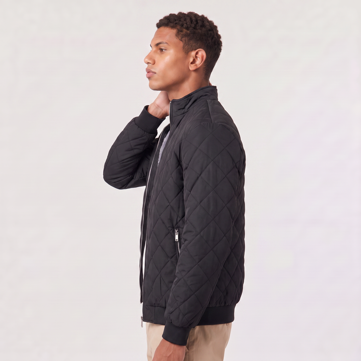 Men's Casual Quilted Fleece-Lined Relaxed Fit Jacket