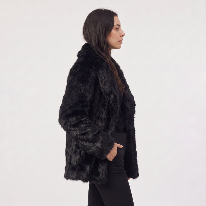 Women's Classic Faux Fur Longline Coat