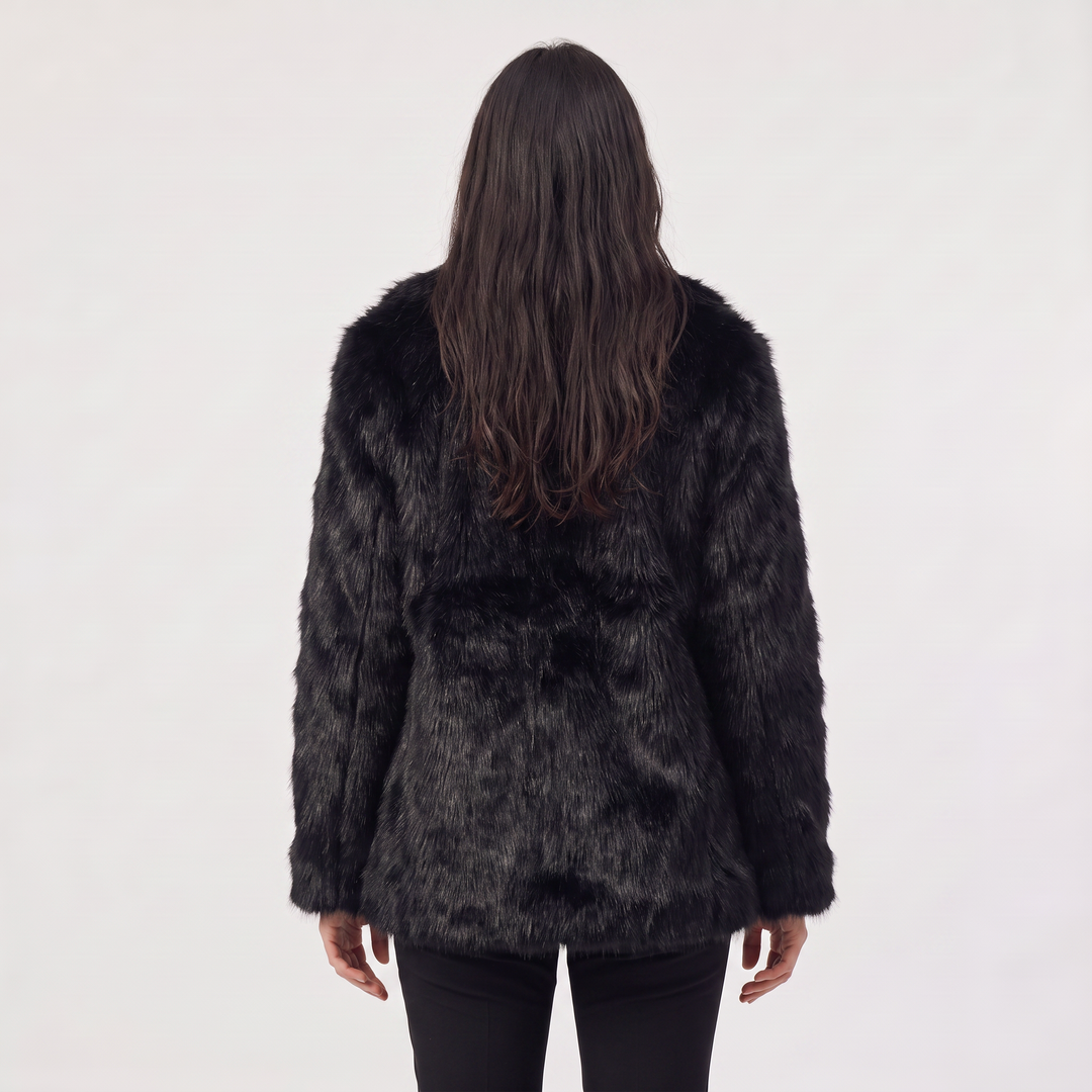 Women's Classic Faux Fur Longline Coat