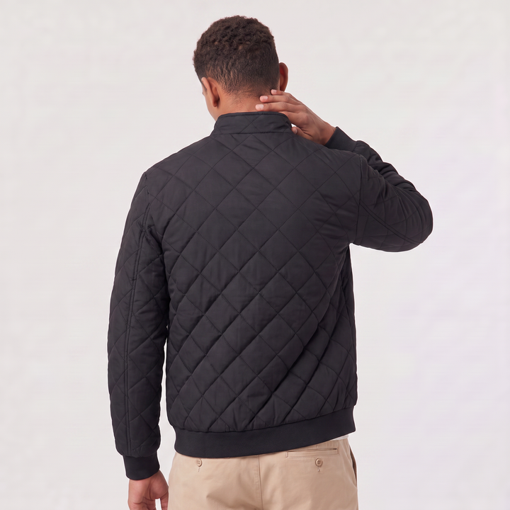 Men's Casual Quilted Fleece-Lined Relaxed Fit Jacket