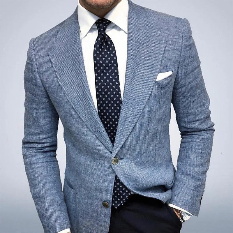Mens Tailored Blazer Suit Jacket Smart Casual Fit