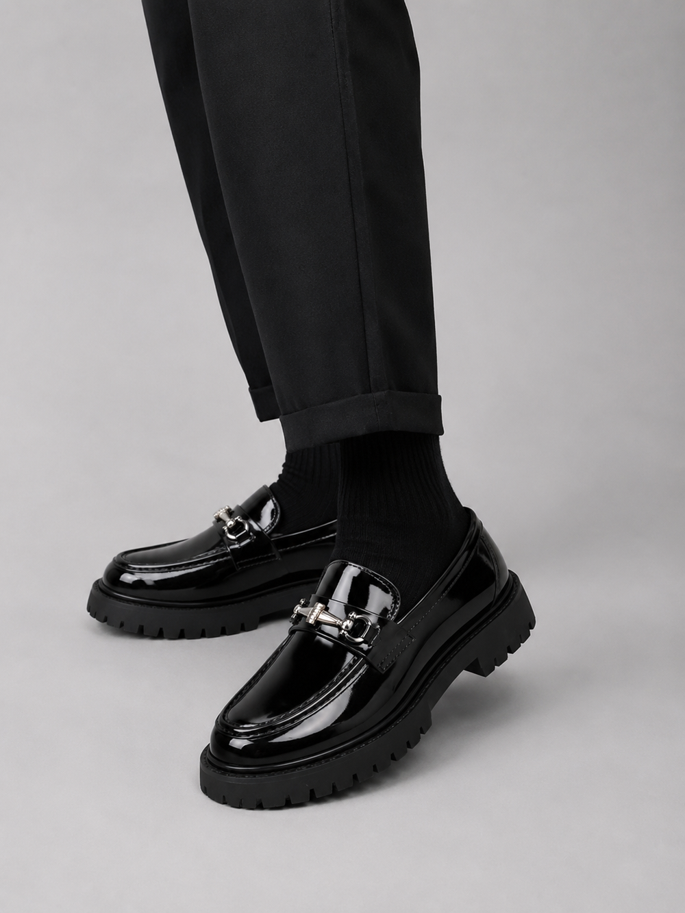 Men's Classic Leather Chunky Sole Loafers