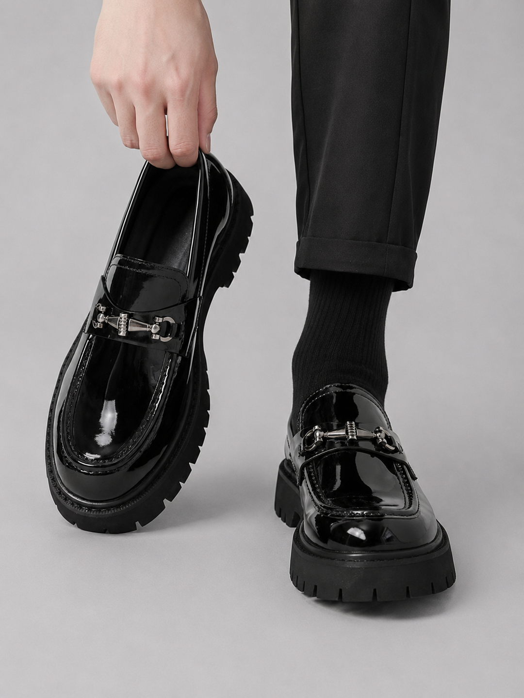 Men's Classic Leather Chunky Sole Loafers
