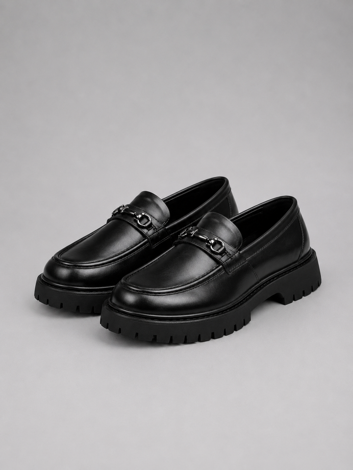 Men's Classic Leather Chunky Sole Loafers