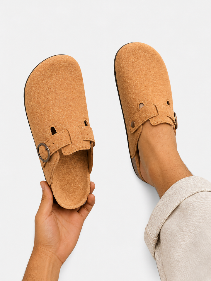 Men's Casual Suede Look Slip-On Clogs