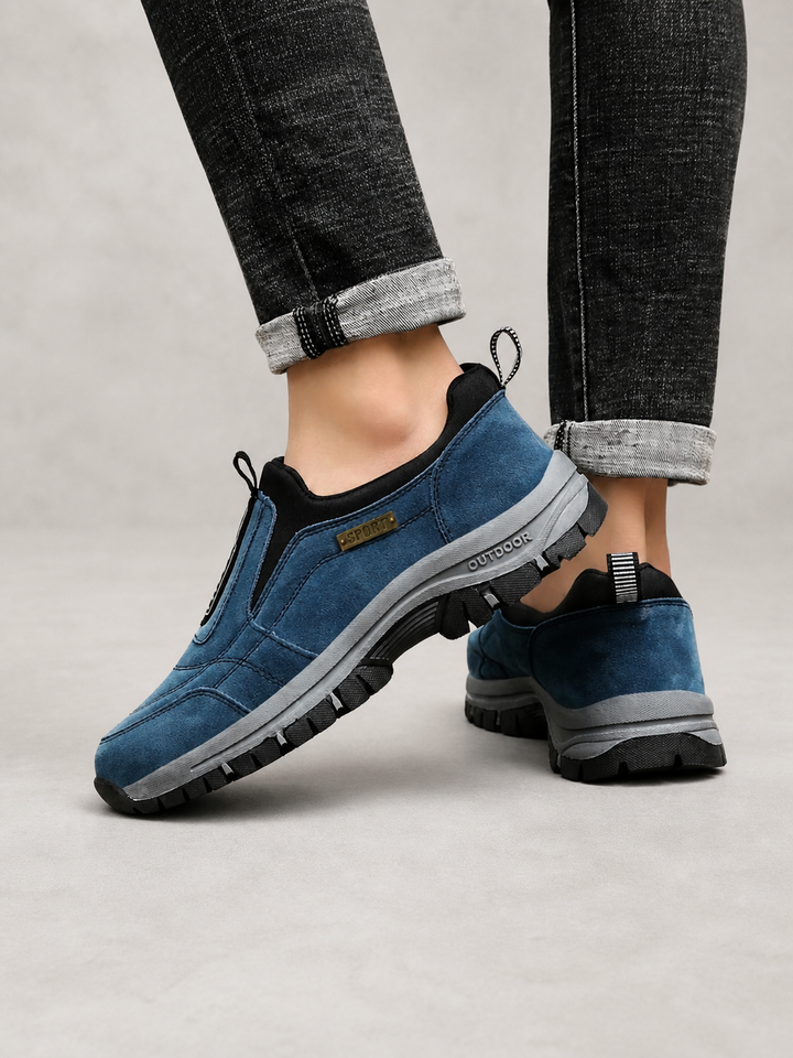Men's Casual Durable Slip-On Leather Walking Shoes
