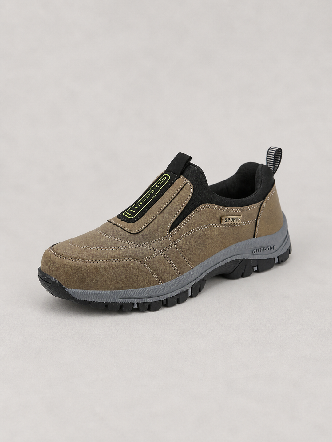 Men's Casual Durable Slip-On Leather Walking Shoes