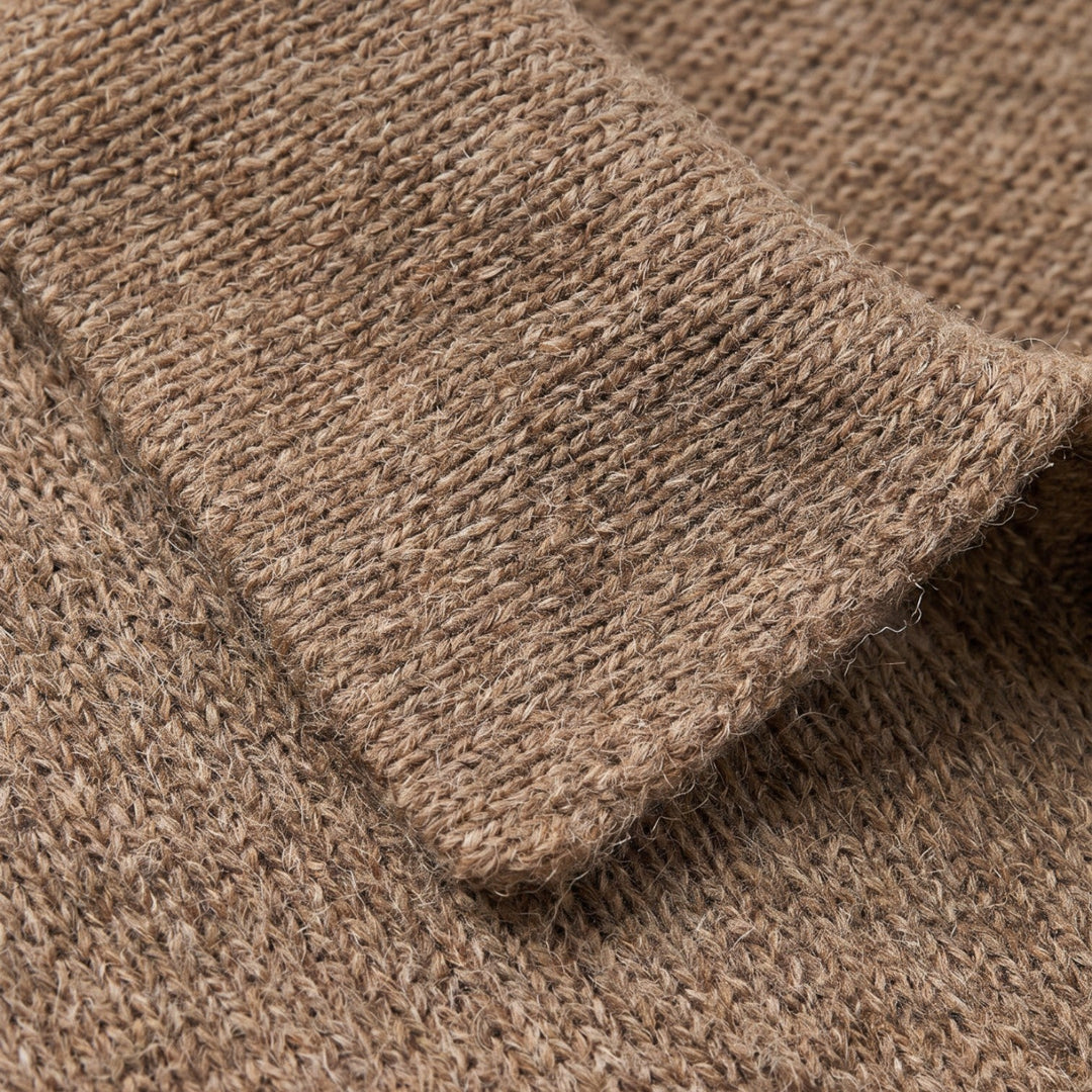 Men's Classic Knitted Acrylic Blend Polo Sweater
