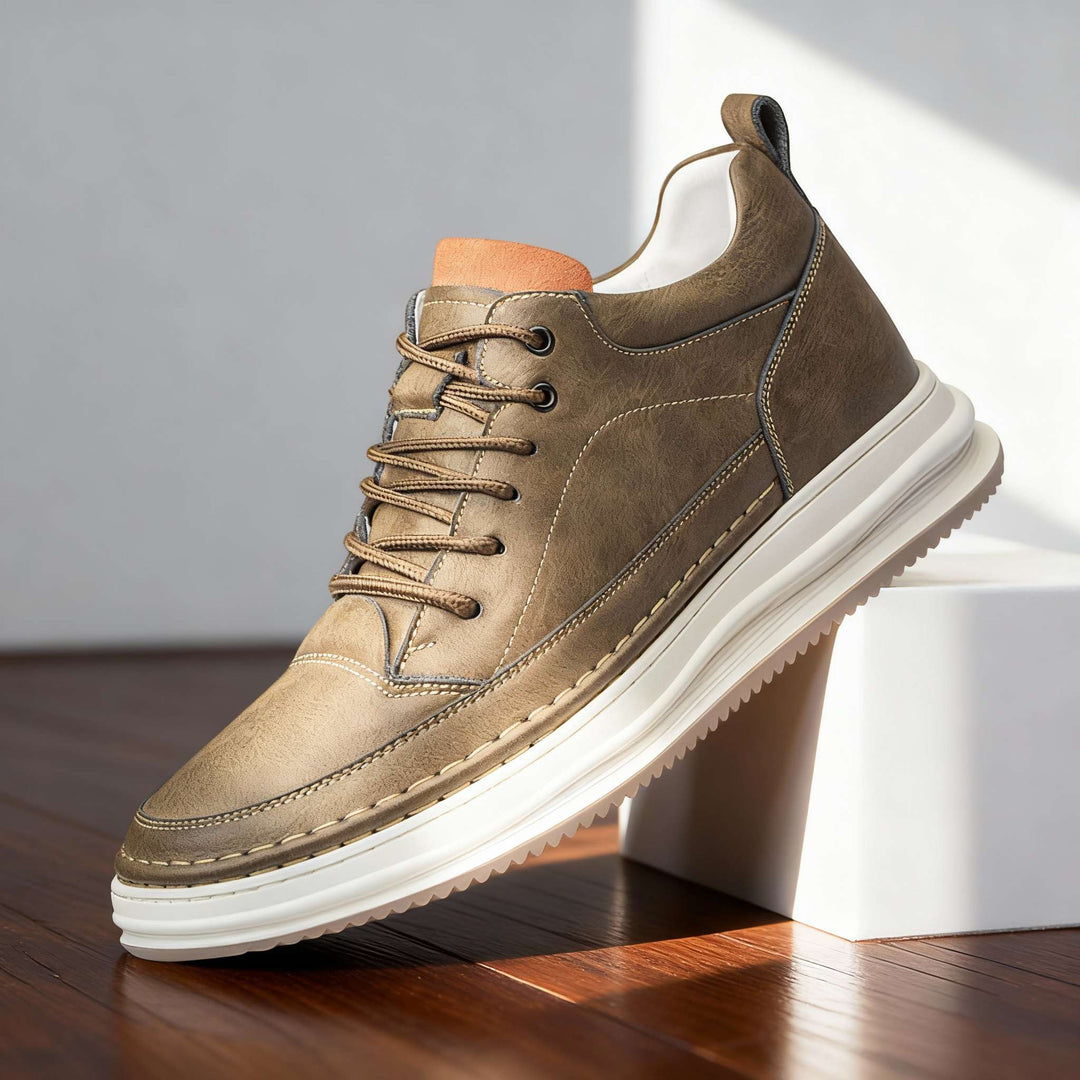 Men's Casual Leather Cushioned Trainers