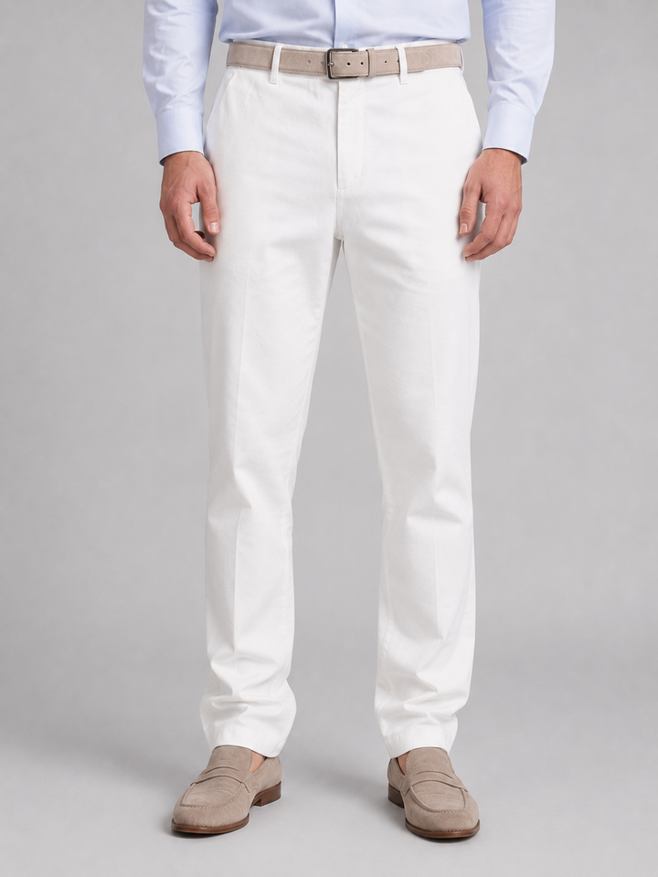 Men's Casual Linen Look Straight Leg Trousers