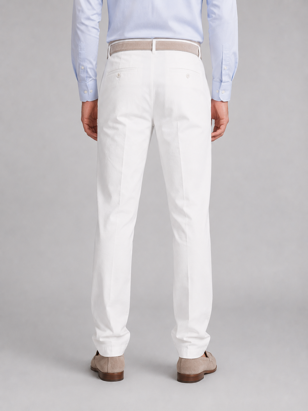 Men's Casual Linen Look Straight Leg Trousers