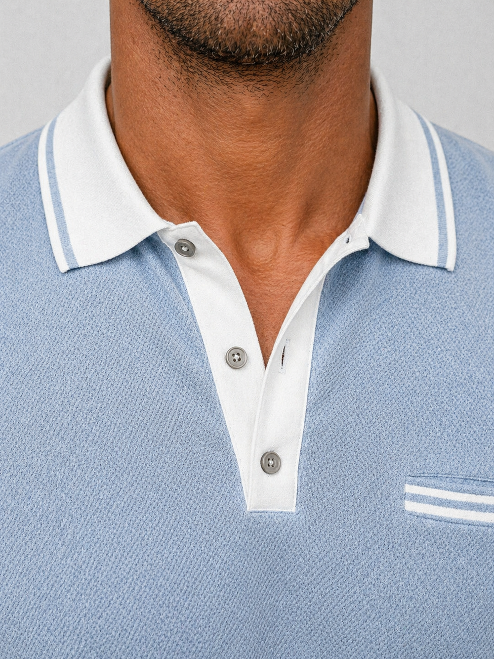 Men's Smart Casual Cotton Long Sleeve Polo Shirt