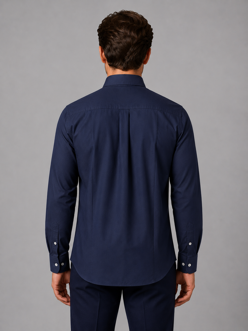 Men's Smart Casual Cotton Button-Down Collar Long Sleeve Shirt
