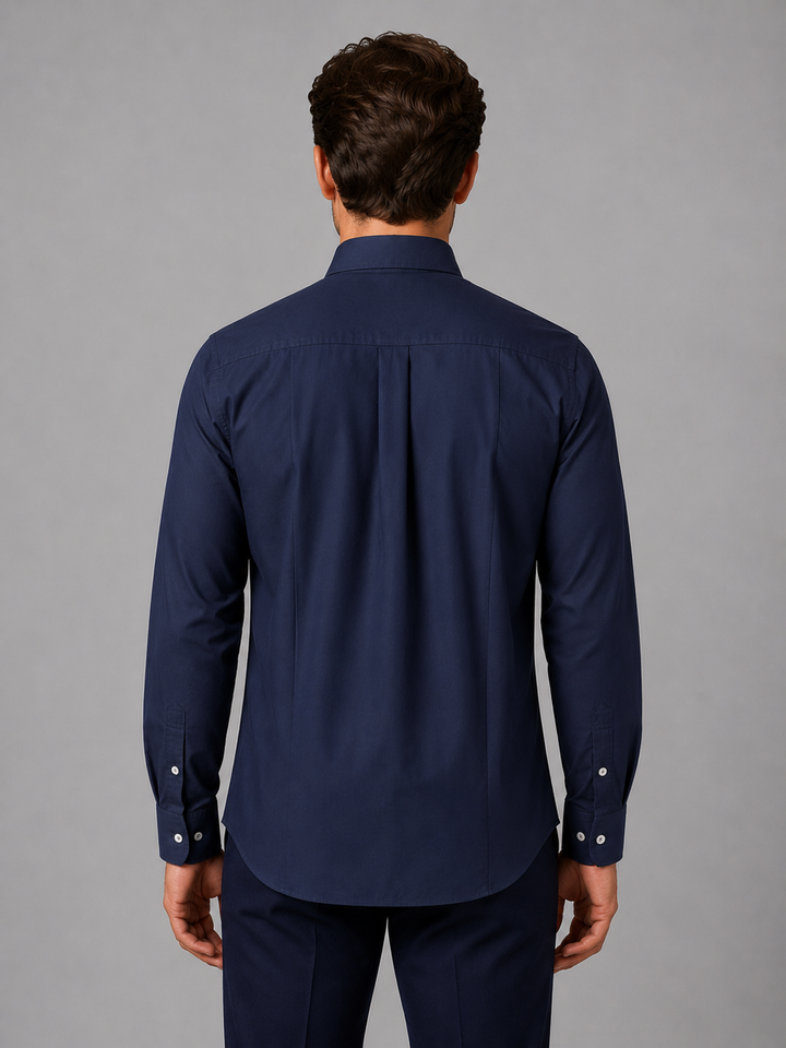 Men's Smart Casual Cotton Button-Down Collar Long Sleeve Shirt