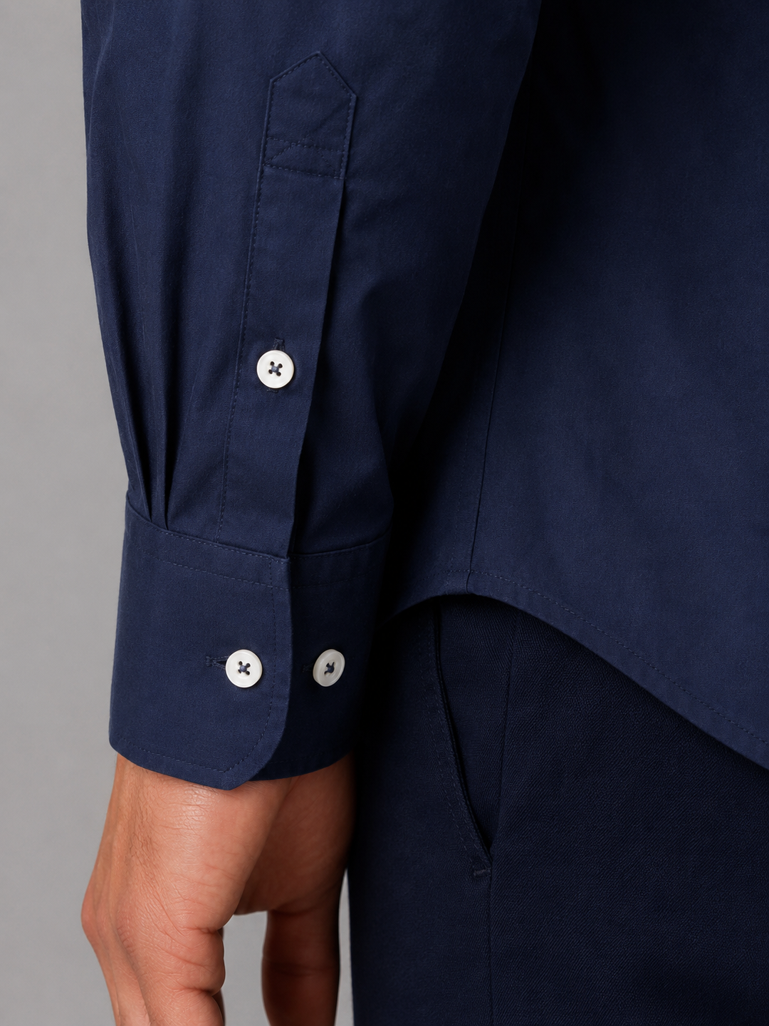 Men's Smart Casual Cotton Button-Down Collar Long Sleeve Shirt