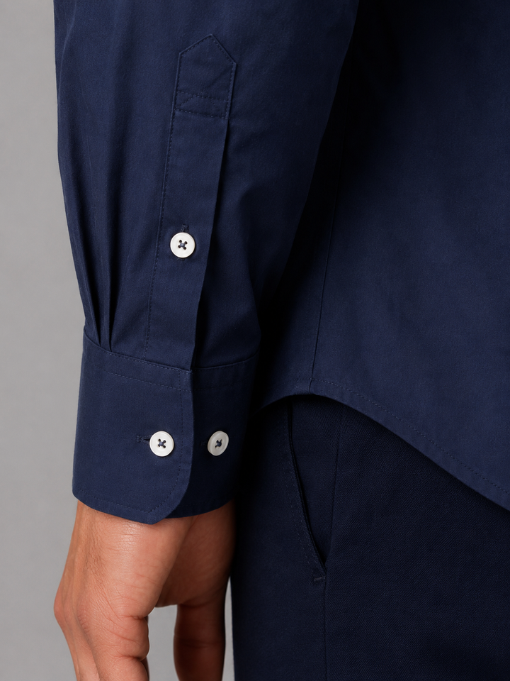 Men's Smart Casual Cotton Button-Down Collar Long Sleeve Shirt