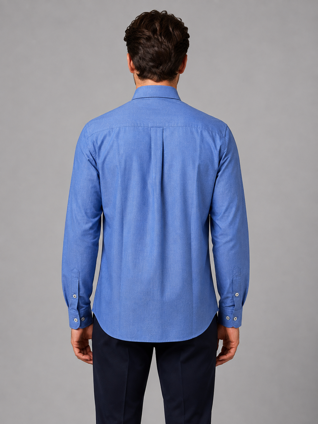 Men's Smart Casual Cotton Button-Down Collar Long Sleeve Shirt