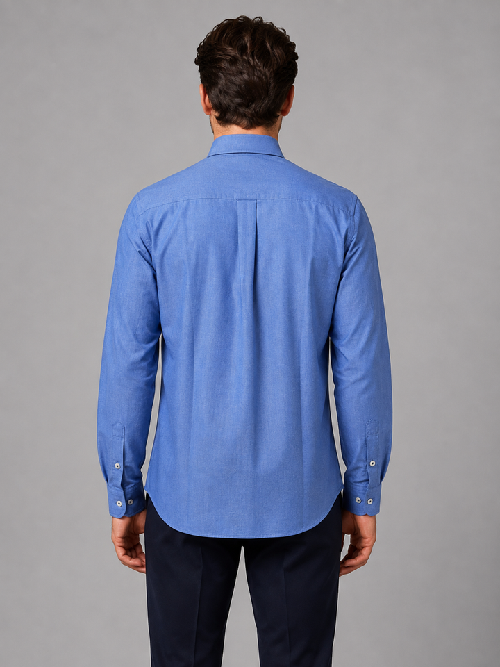 Men's Smart Casual Cotton Button-Down Collar Long Sleeve Shirt