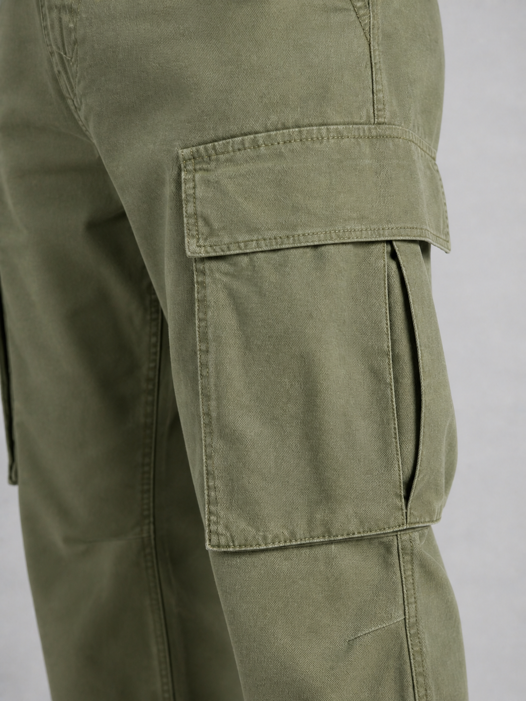 Men's Casual Cotton Relaxed Fit Cargo Trousers