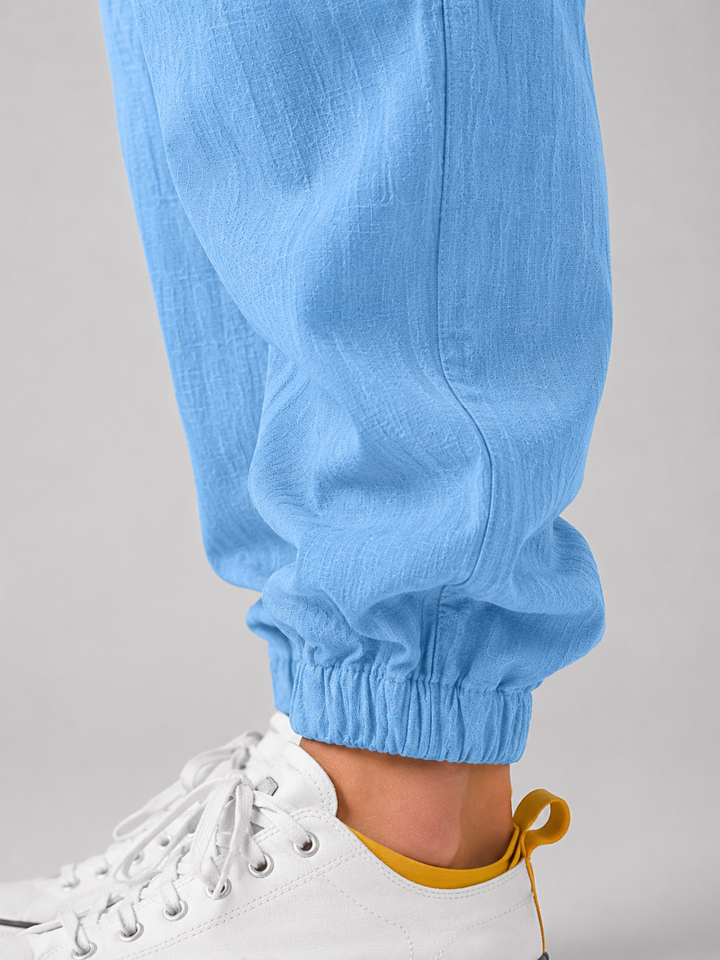 Men's Casual Linen Relaxed Fit Trousers