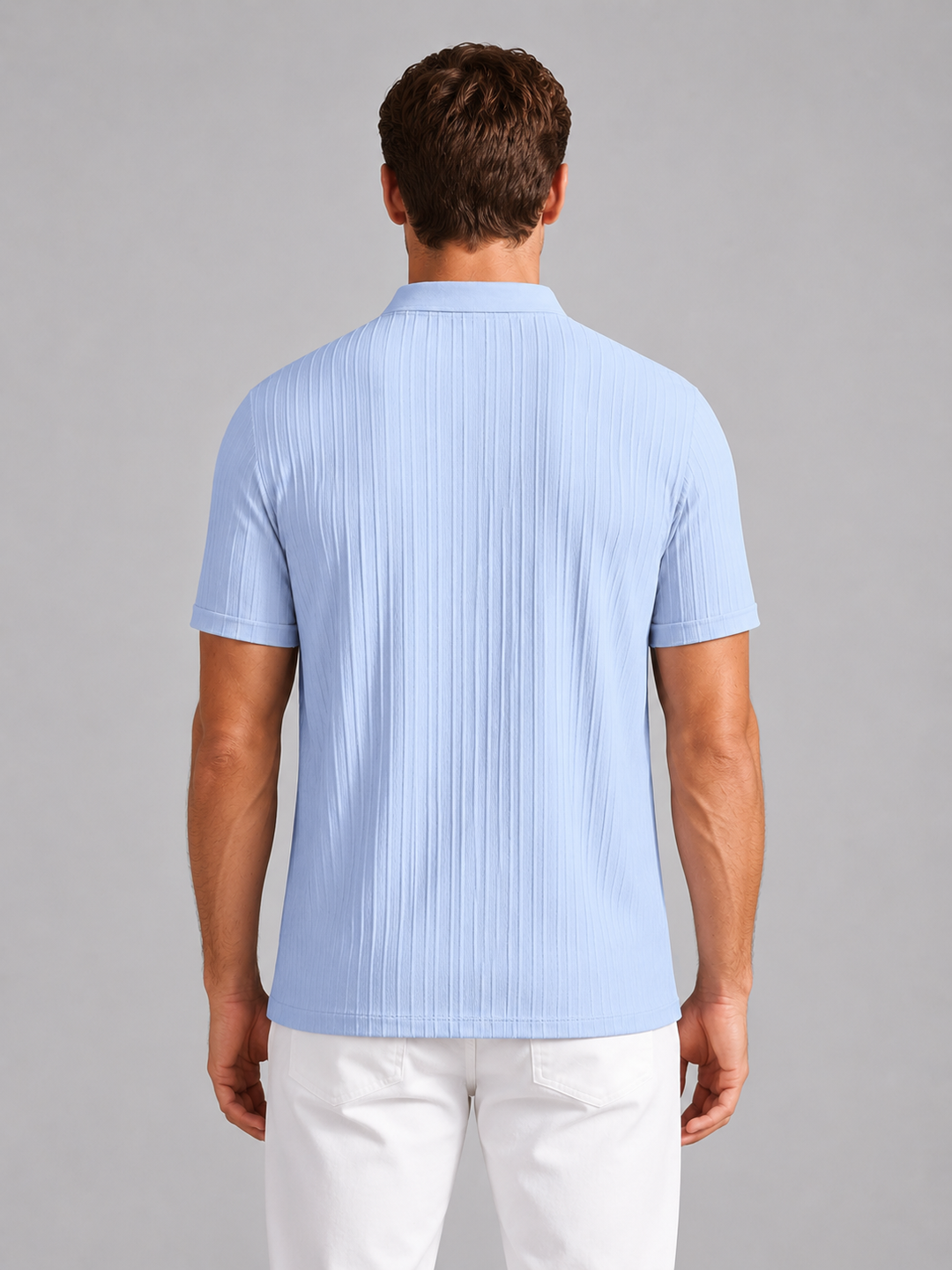 Men's Lightweight Ribbed Cotton Henley Shirt