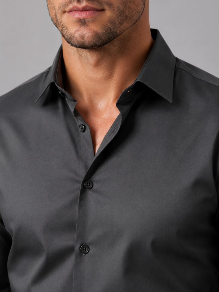 Men's Slim Fit Cotton Long Sleeve Dress Shirt