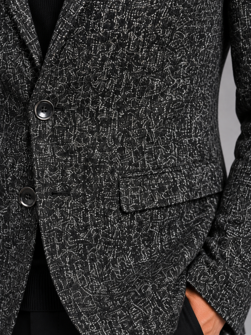 Men's Slim Fit Tailored Wool Blend Blazer Jacket