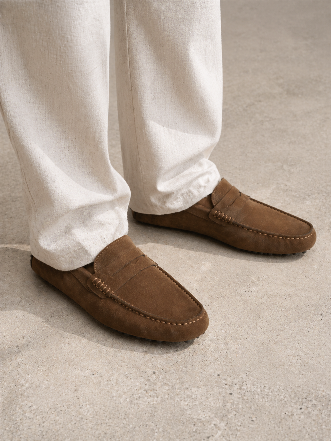 Men's Casual Suede Look Slip-On Driver Loafers