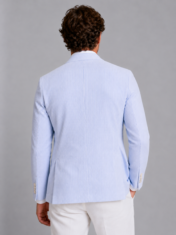 Men's Lightweight Tailored Striped Blazer Jacket
