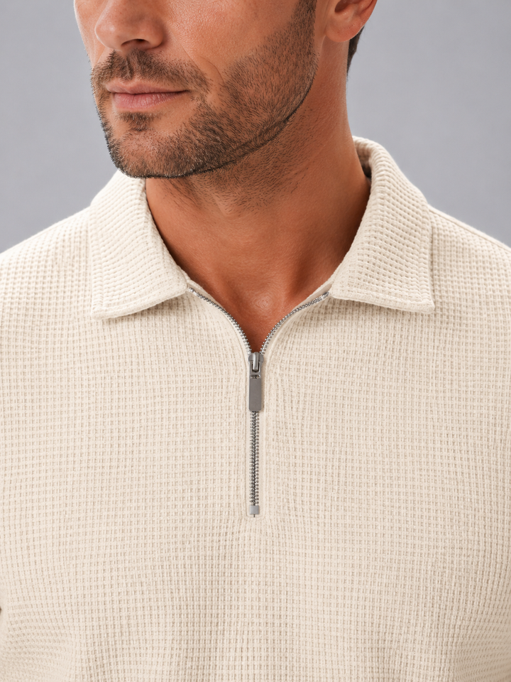Men's Casual Cotton Polo Shirt and Shorts Set