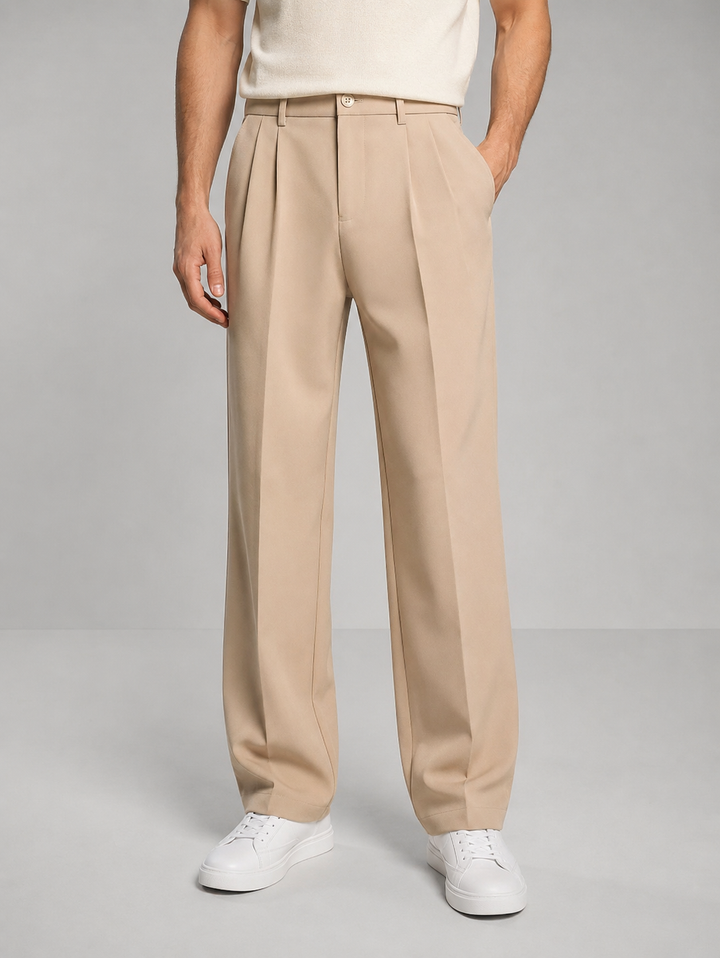 Men's Smart Tailored Straight Leg Trousers