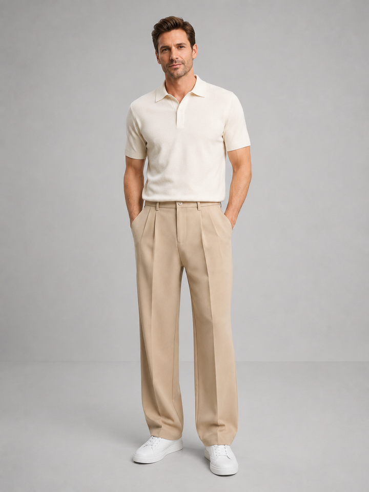 Men's Smart Tailored Straight Leg Trousers