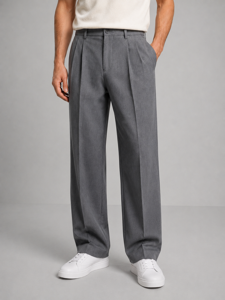 Men's Smart Tailored Straight Leg Trousers