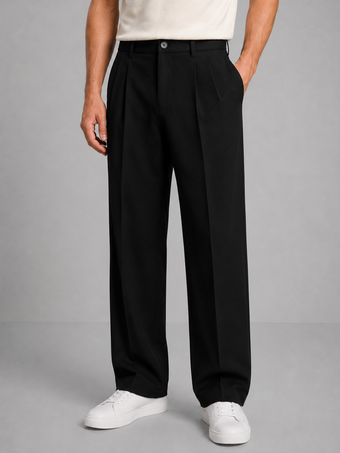 Men's Smart Tailored Straight Leg Trousers
