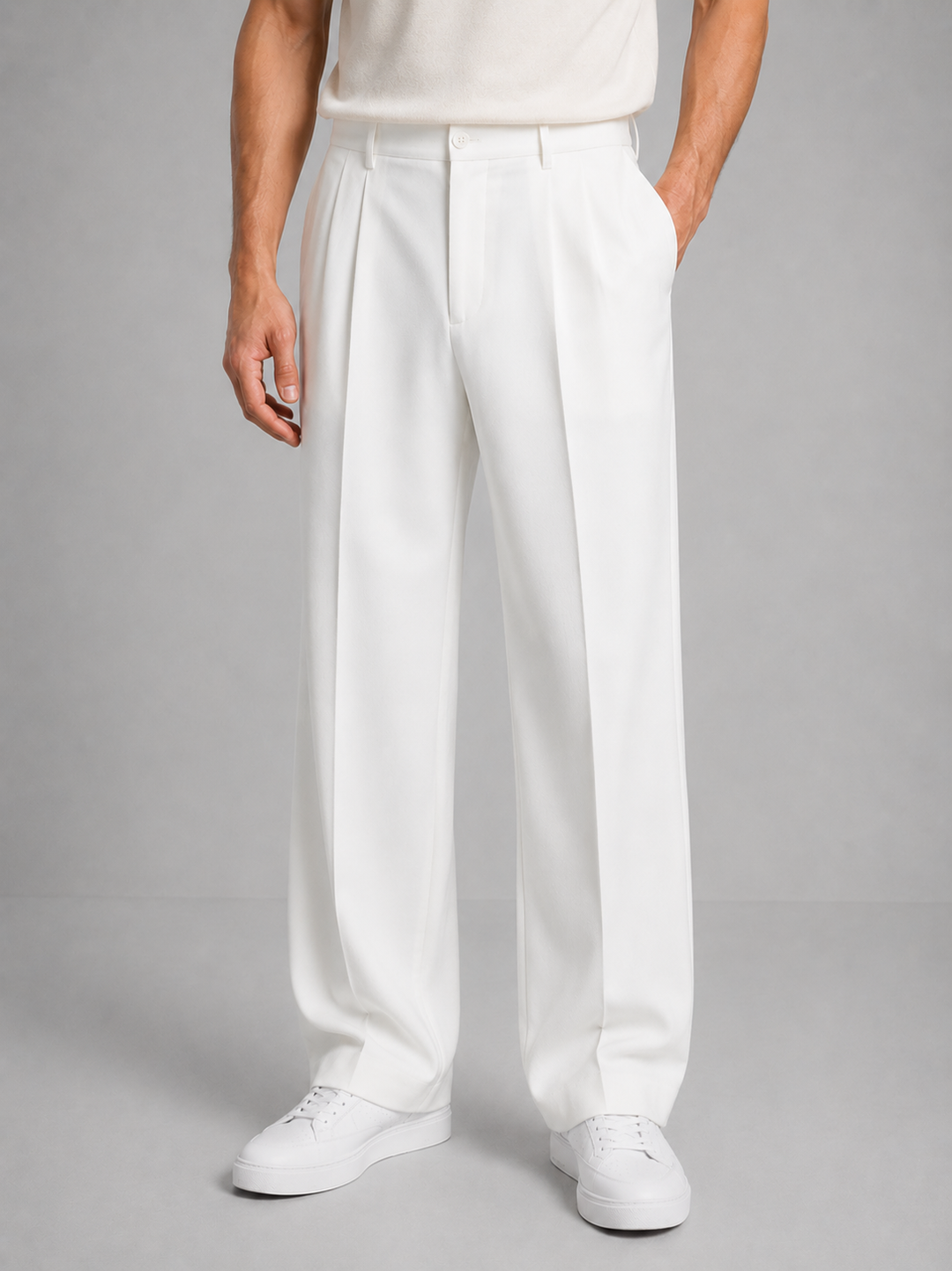 Men's Smart Tailored Straight Leg Trousers