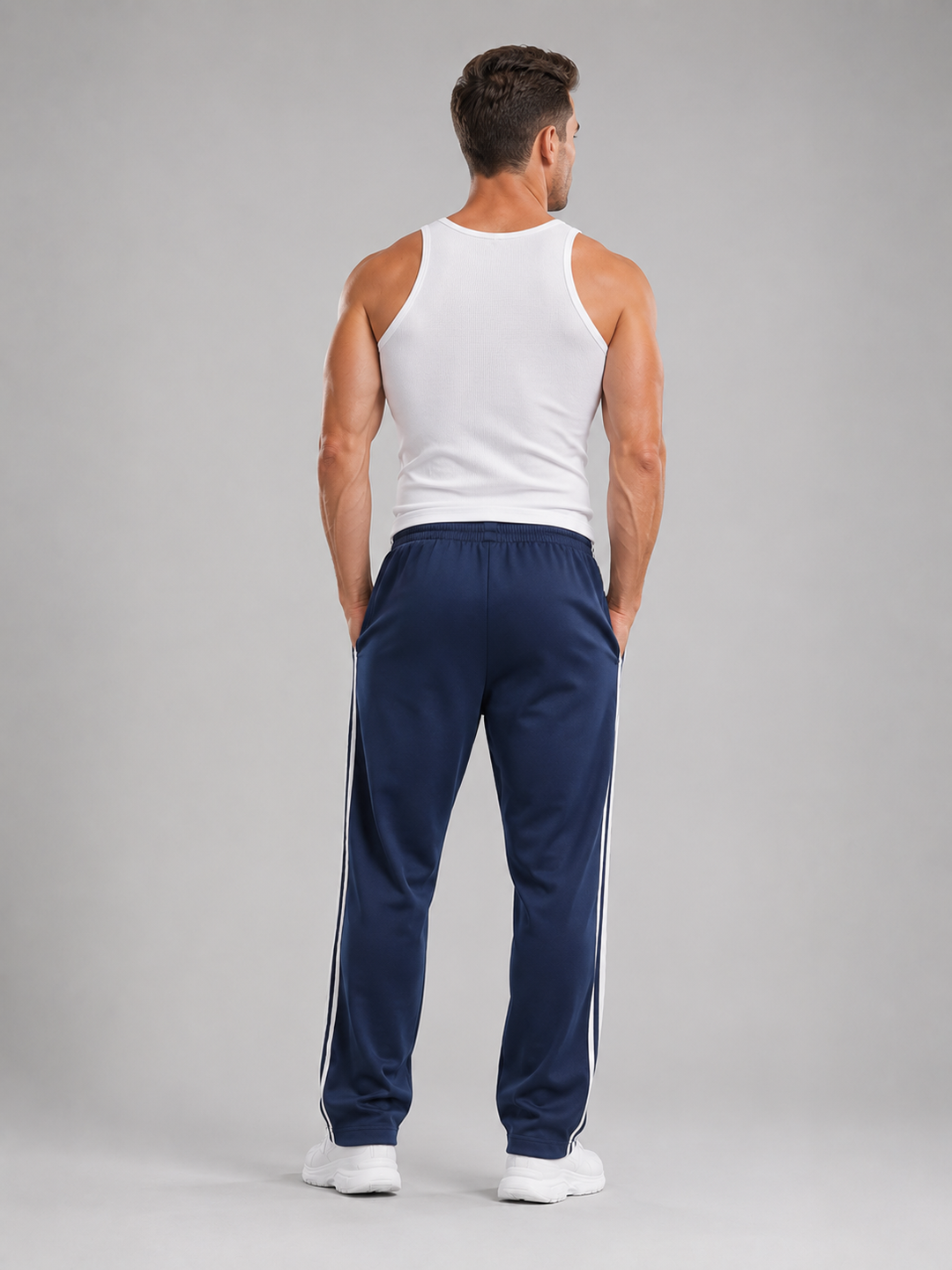Men's Casual Relaxed Fit Track Pants with Pockets