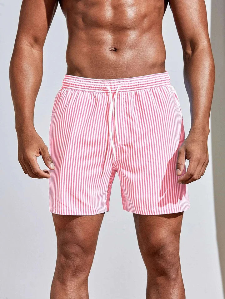 Men's Casual Quick-Dry Striped Swim Shorts