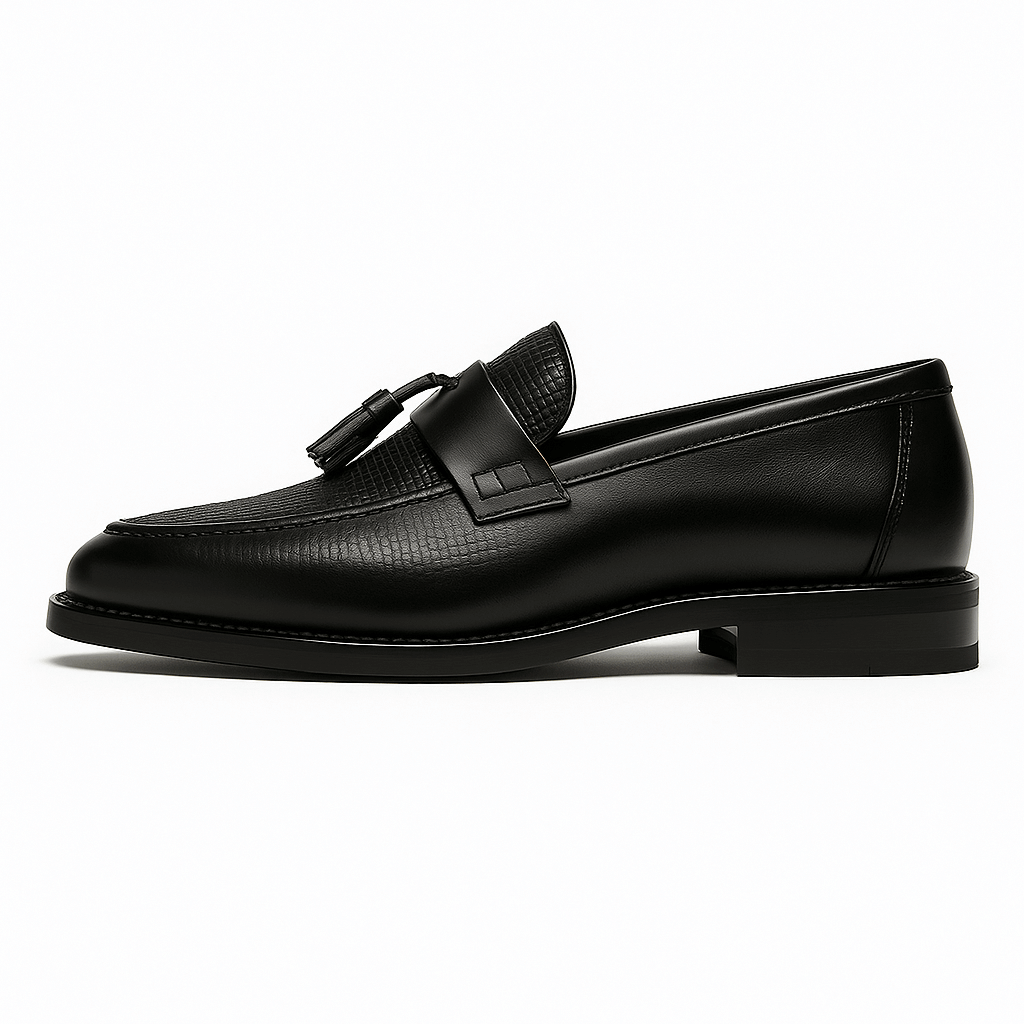 Men's Refined Woven Leather Tassel Loafers